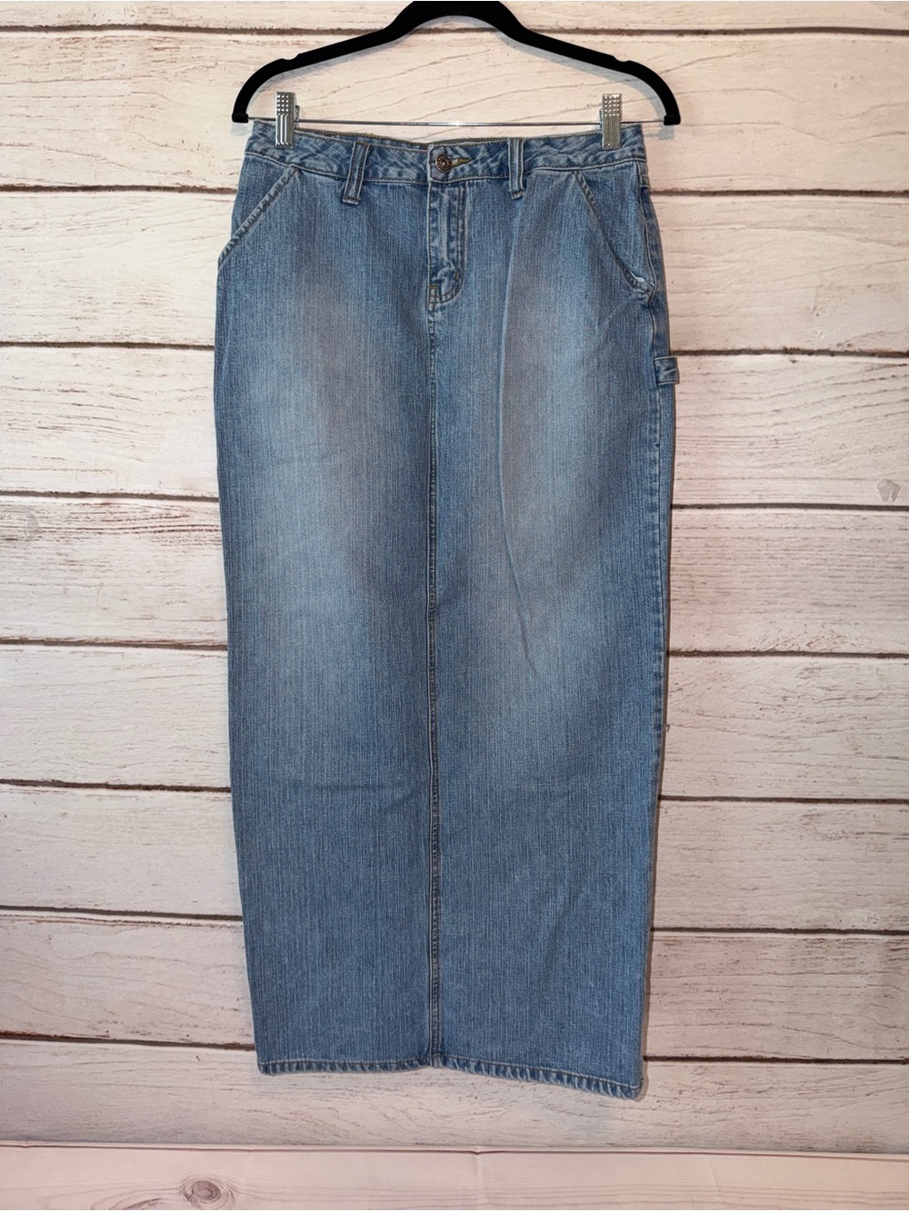 Zana Di Light Blue Denim Maxi Skirt